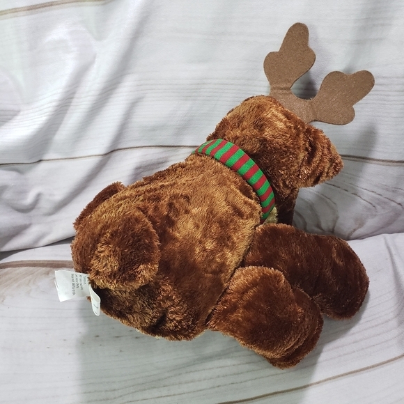 Hallmark Rodney Reindeer Plush Stuffed Animal Red Green Striped Scarf 10 Inch #2 - Picture 7 of 10
